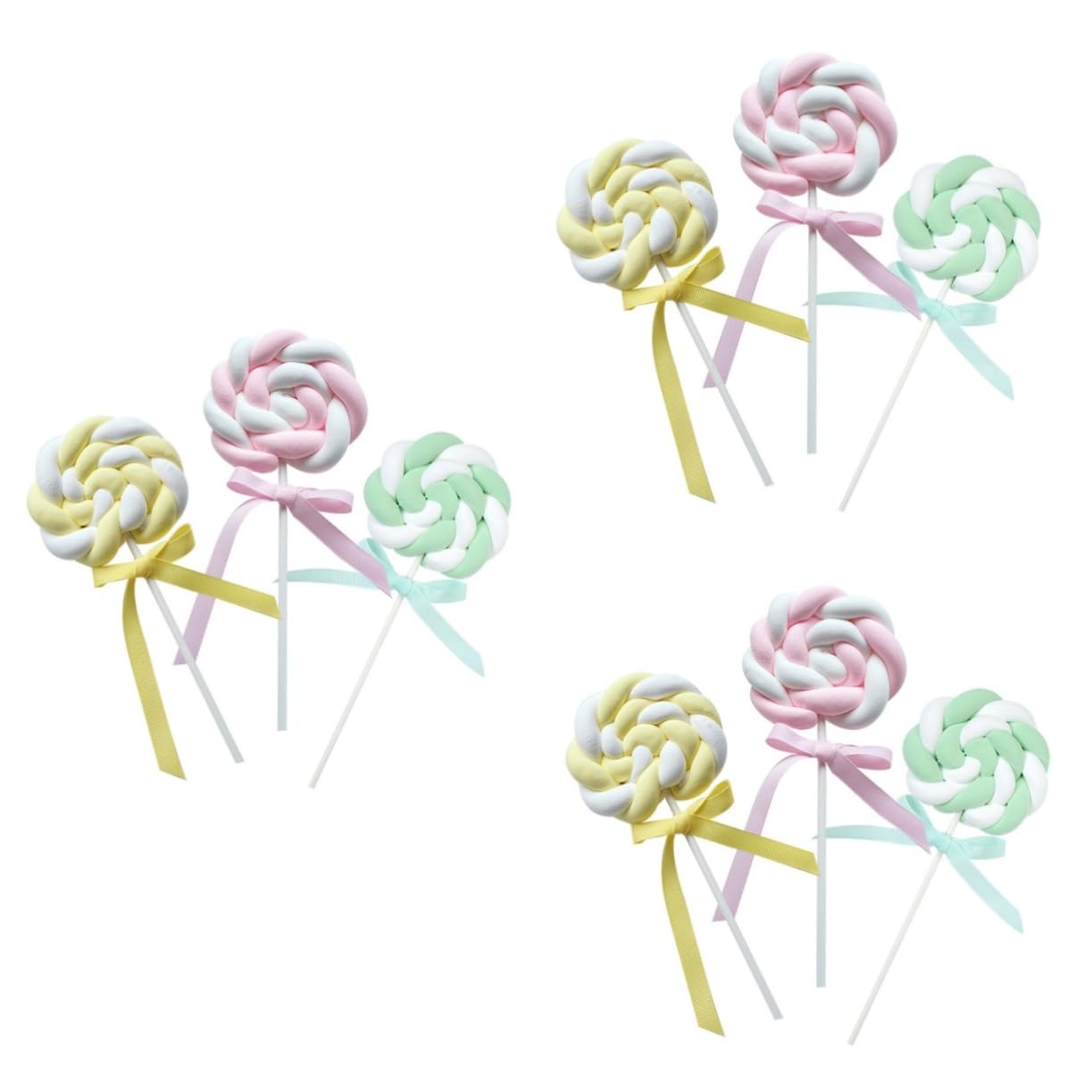 Ciieeo 9pièces Décorations Forme De Sucette Simulées pour Anniversaire Accessoires Photo pour Fête Et Événements Spéciaux
