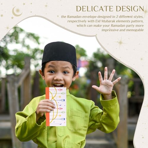 Faccito 20 Eid Mubarak Geldumschläge Ramadan Umschläge Ramadan Geld Geschenke Muslim Karte Umschläge Gutschein Umschläge 2 Stilen Festliche Moschee Briefumschläge(Exquisit,Bunt)