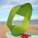  Diintor - Vela de Viento Plegable para Kayaks, canoas, Barcos inflables, Tabla de Remo (Verde)