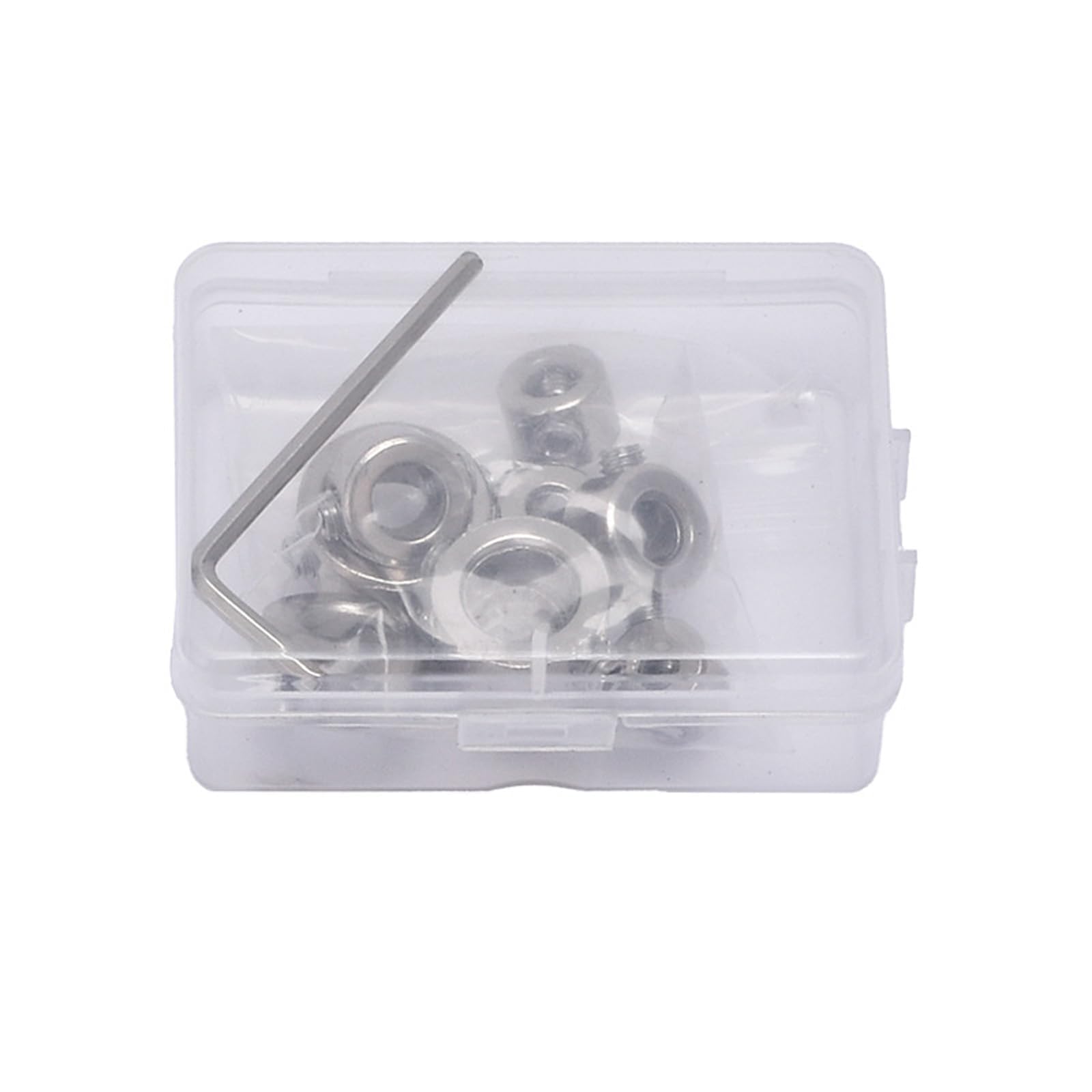 10PCS Drill Bit Depth Stop Set, 3-12mm Drill Bit Depth Stop Collar Ring Positioner Locator with Hex Wrench Plastic Box for Woodworking Positioning Consistent Drilling