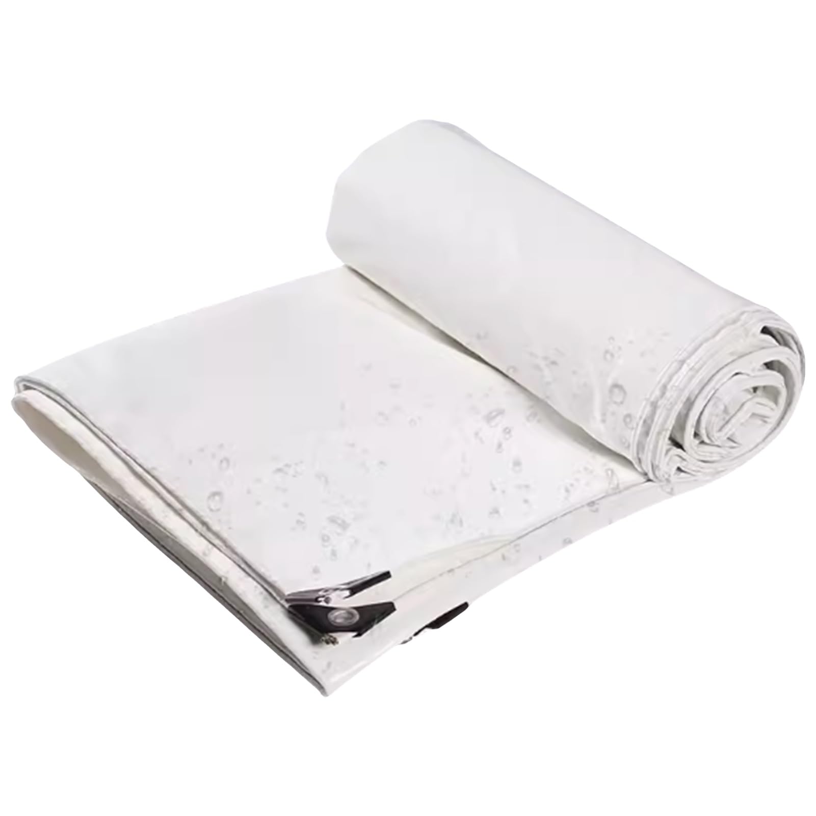 Lona blanca de exterior con bordes reforzados lona duradera para camiones y protección de muebles