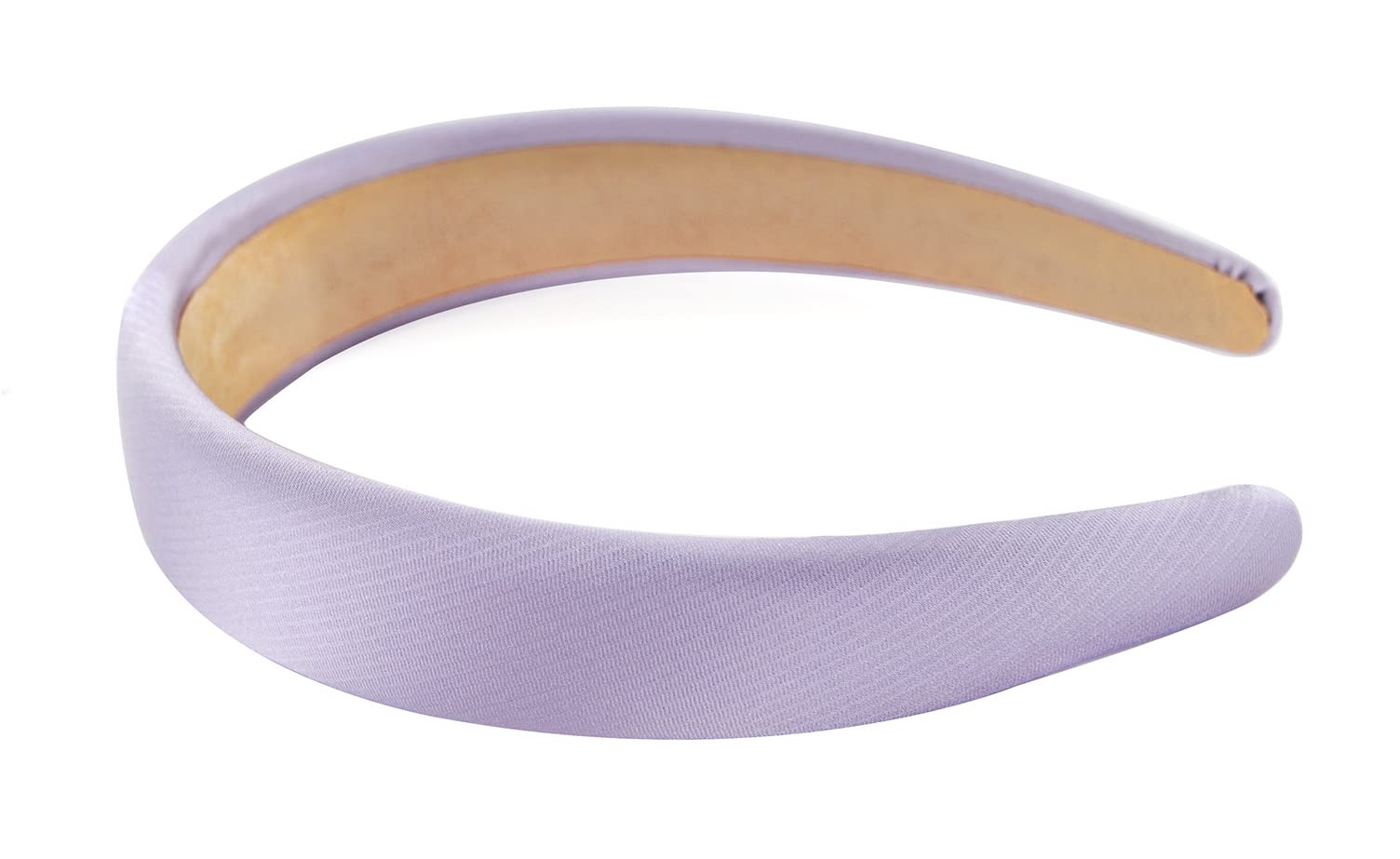 axy HRK2B Headband with Fabric Padded Metallic Colour - Women's Metallic Look Headband Hair Accessories (Light Purple) - Image 2