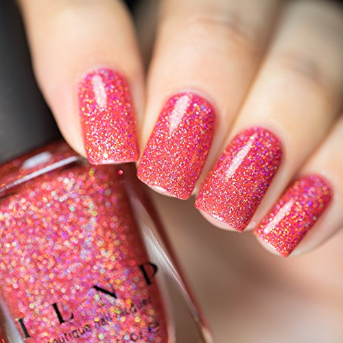 Image of ILNP Sunkissed - Bright Watermelon Holographic Sheer Jelly Nail Polish