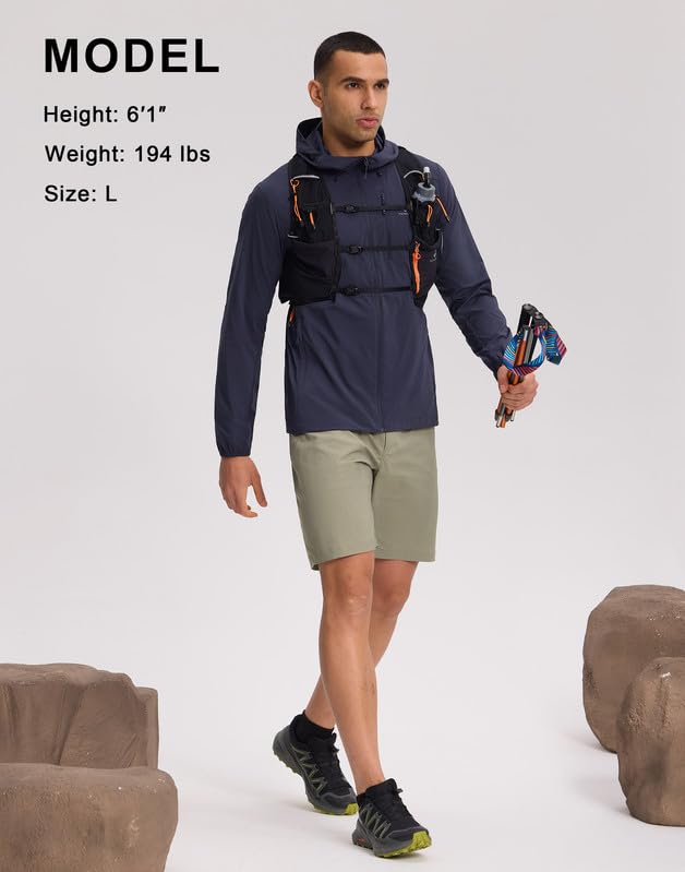 Pioneer Camp Short de randonnée pour homme - Respirant - Imperméable - Élastique et résistant - Avec poches zippées - Pour l'été et le trekking en plein air