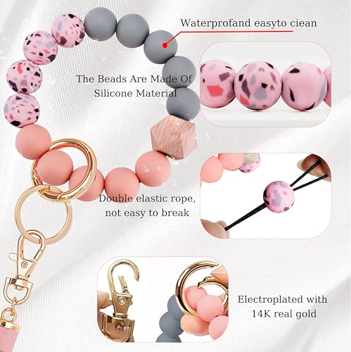 Image of Wristlet Wallet for Women with Keychain - RFID Card Holder Small Wallet Wristlet with Key Ring