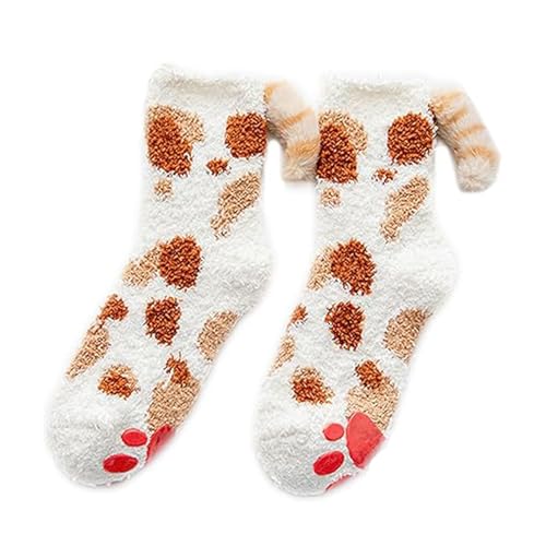 Image of Benefeet Sox Women Fuzzy Socks Funny Cat Gifts Cozy Soft Fluffy Winter Warm Sleeping Cute Animal Slipper Socks for Cat Lover