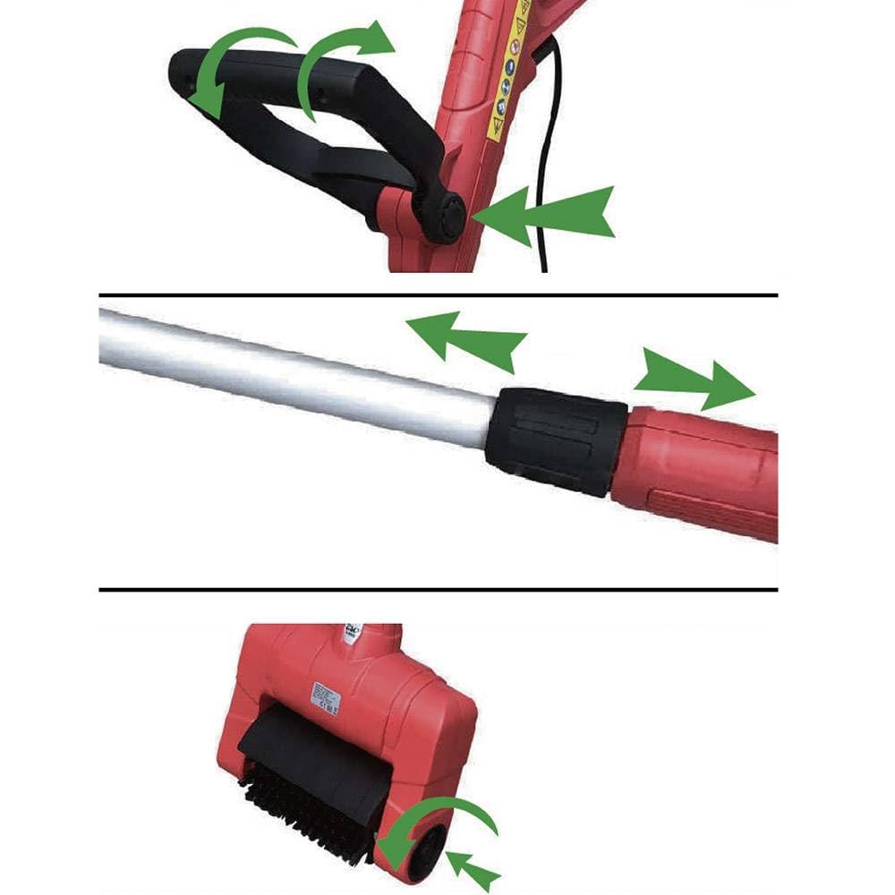 TERRE JARDIN Limpiador Eléctrico 500W - Cepillo Rotativo 3 en 1 para Terraza, Losas y Juntas - Desherbador Eléctrico Polivalente con 3 Cepillos Intercambiables