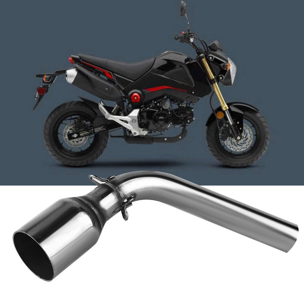 KIMISS Tuyau Central D'échappement Moto Adaptateur de Connexion de Tuyau Intermédiaire en Acier Inoxydable pour MSX125 2013-2015,Argent