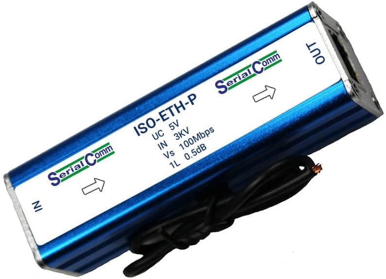 ISO-ETH-P, Industrial-Grade(Wide Temperature Range) bi-Directional Passive Ethernet Surge Suppressor. - 10/100M, Brand,high Reliability with a 5-Year Replacement Warranty.