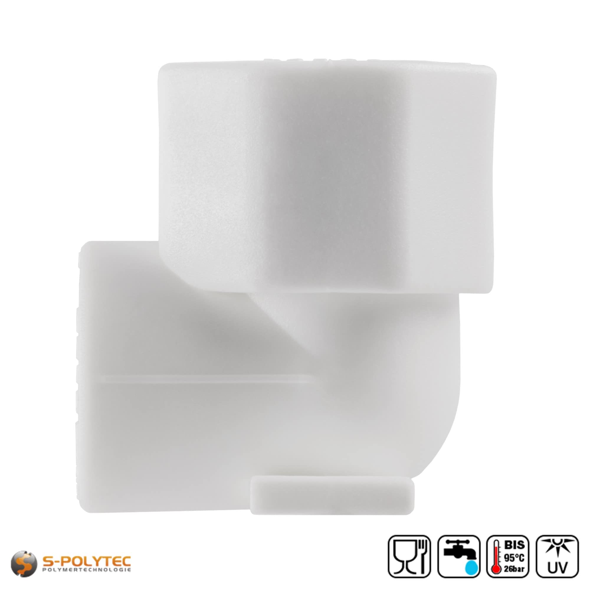 PPR Aqua-Plus Wandanschlusswinkel 20mm, 90 Grad- Wandwinkel mit Innengewinde 1/2 Zoll Anschluss, Fusiotherm (Wandanschlusswinkel, 10)