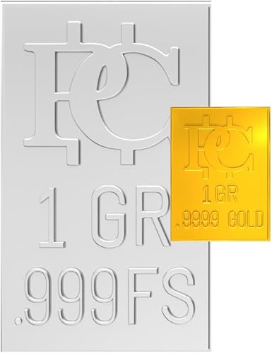 Patriots Coin La barra de lingotes de oro puro y plata se divide en barras de un grano. La plata fina de oro 9999 se aparte a lingotes individuales