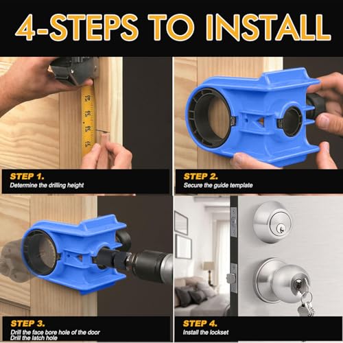 Kit para instalación de cerradura para puertas de madera miniatura 4