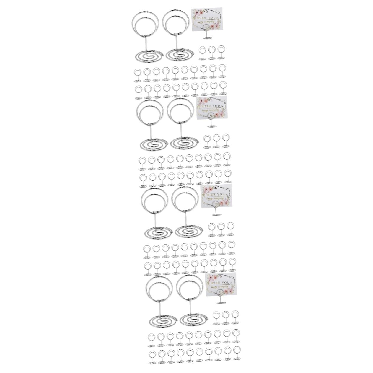 Amosfun 4 Juegos Tarjetero Lámina Soportes Para Naipes Titulares De Números De Mesa Colocar Clip De Tarjeta Mesa De Cartas Soportes De Imagen Titular De La Foto Metal Silver 50 Uds * 4