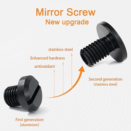 Miniatura 5 de Xitomer Tornillo de enchufe M8x1.25 para espejo de motocicleta, apto para Monster 950 2021 2023 / Streetfighter V2 2022-2023 / Monster 1200 821 797