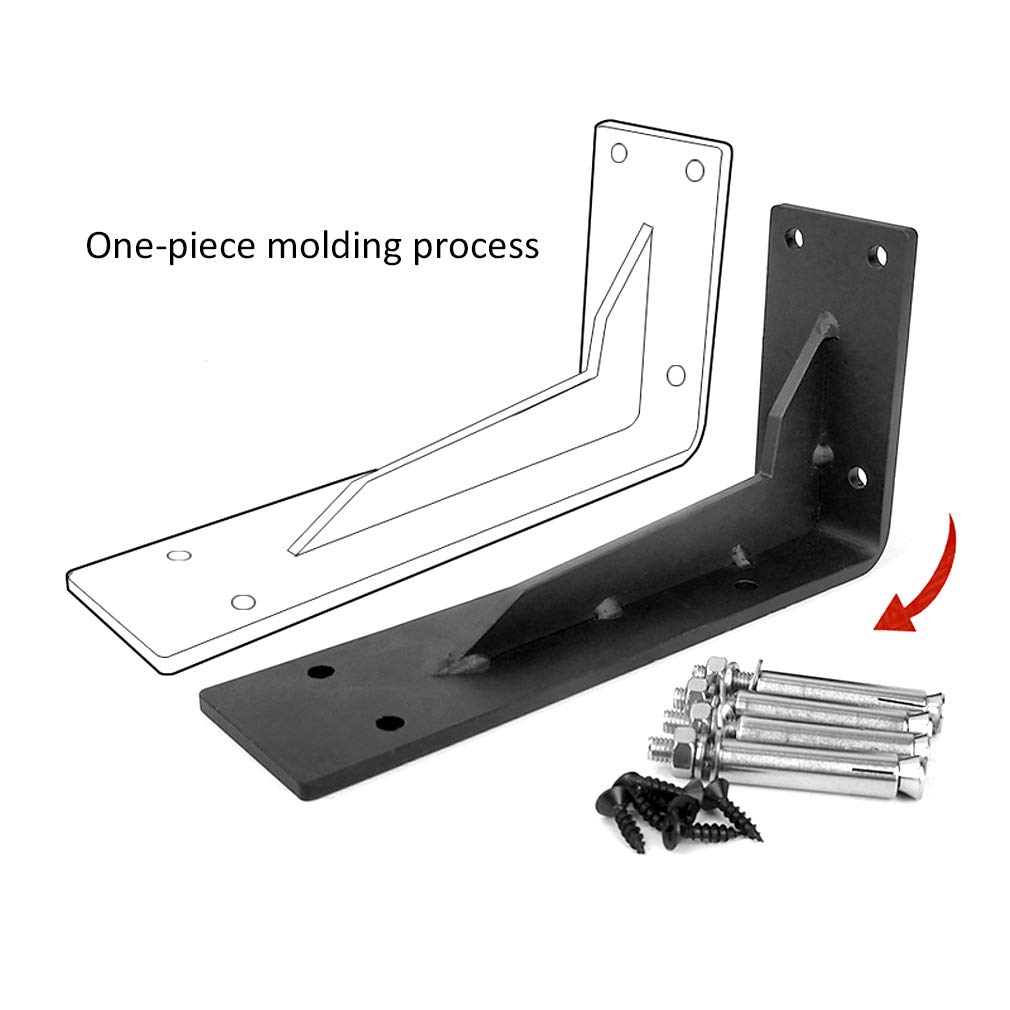 Soportes para estantes Triangulares de ángulo Recto de Hierro Resistente para Pared, Lavabo de Cocina, baño, Banco de Trabajo Industrial, Soportes para estantes de encimera de mármol, Carga máxima: