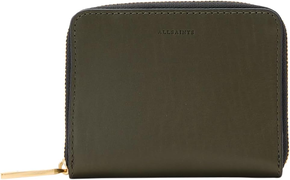 AllSaints Women's Handbags Lena Hex Zip Wallet Military Green - Image 6