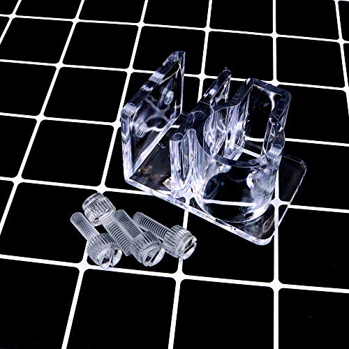 ANCLLO Schlauchhalter für Aquarium, Wasserrohrklemme, Befestigungsclips für Aquarien, weiche Schlauchbefestigung, Befestigungsclips, Acryl, transparent, 2 Stück