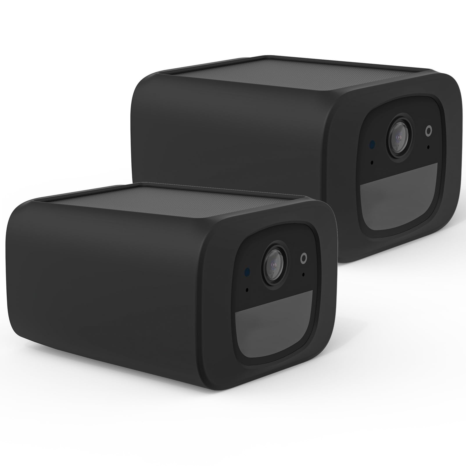 OkeMeeo Silicone Cover for eufy Security SoloCam S220 (Black, 2 Pack)