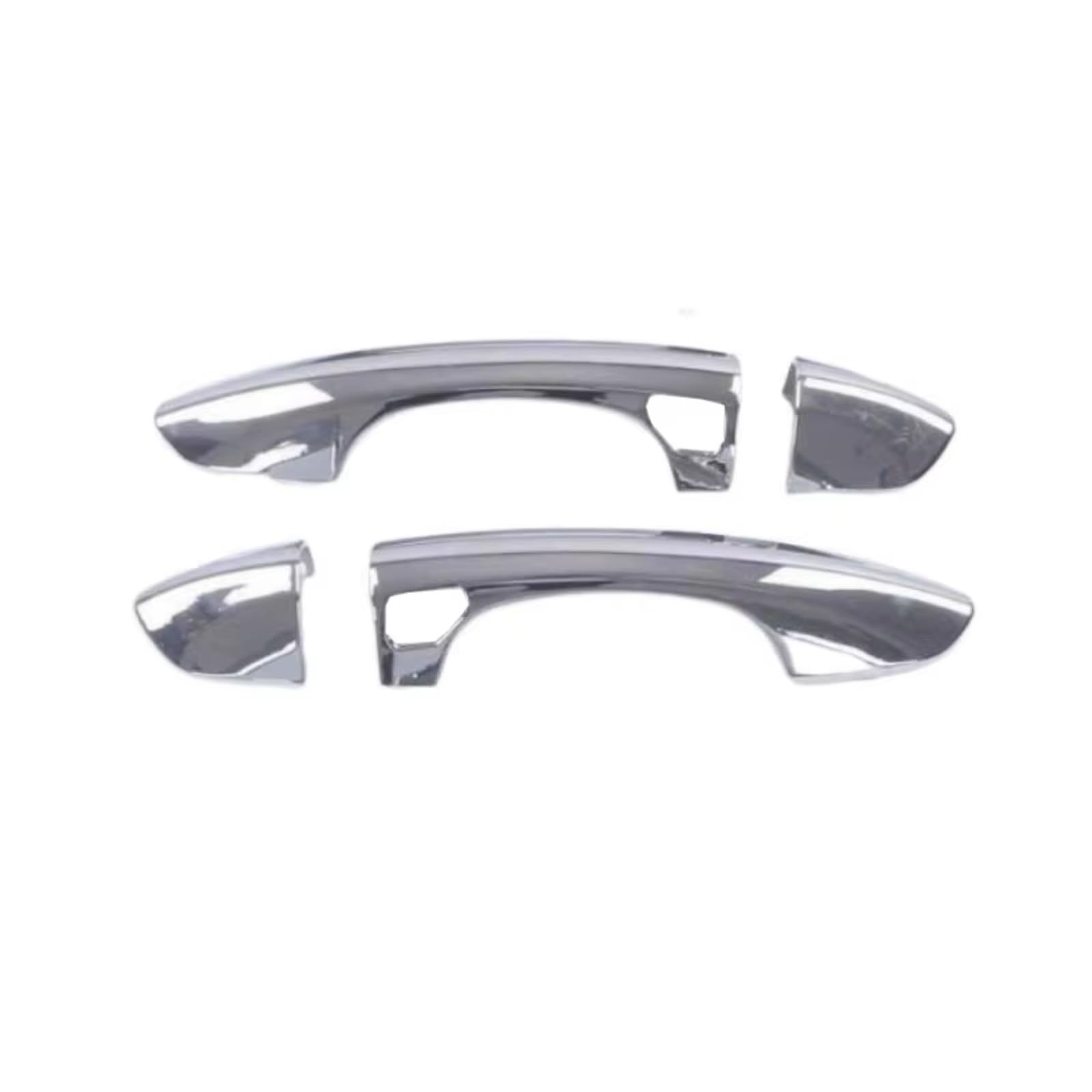 Qdzvalumv Chrome Silver Car Door Handles Cover Shell Compatible With For Mustang 2015-2020 Car Exterior Door Handle Cover Trim Decorate Accessories Set(Chrome Silver)