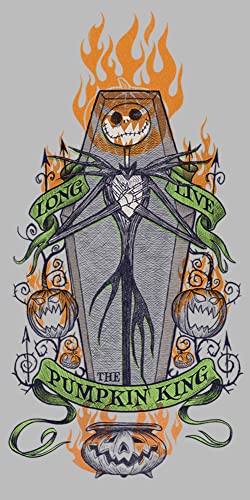 Disney Kids' Nightmare Before Christmas Long Live The Pumpkin King Girls Heather T-Shirt2