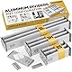 PRACTICAL COMFORT Verstellbarer Schubladen-Organizer – FLEXIVIDER Teleskop-Aluminium-Schubladenteiler (Set aus 3 Lang, 3 Mittel, 3 Kurz, Silber) für anpassbare Aufbewahrung