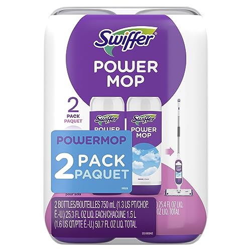 Swiffer PowerMop Liquid Floor Cleaner Refills, Solution for Power Mop, Fresh Scent, 2 Count Mopping Fluid Replacement Bottle, Spray Mops Cleaning Juice, No Bucket Needed, Multi-Surface and Wood - image 8