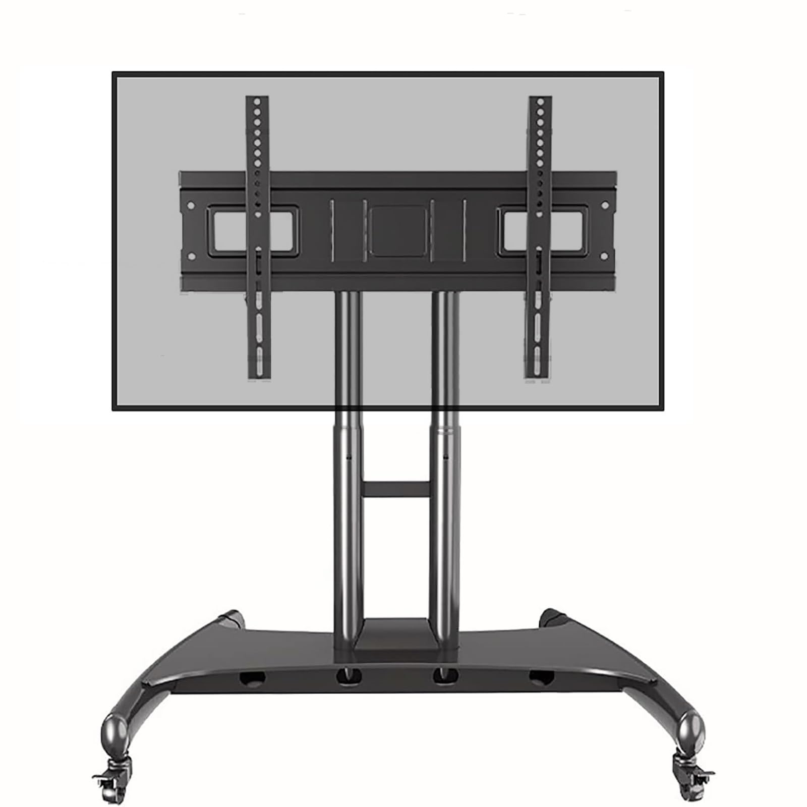 Support de Sol pour téléviseur LCD - Chariot TV à roulettes, Hauteur réglable, Facile à déplacer, Compatible avec Les téléviseurs de 32 à 70 Pouces, Angle de réglag,