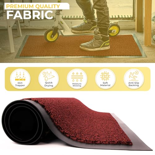 BLADO Washable Door Mats Indoor & Outdoor, Non-Slippery Heavy Duty, Stylish & Large Rubber - Image 4