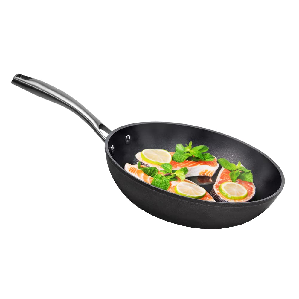 Cecotec Polka Fantasy Frying Pan 28 Bucket Silver. Diameter 28 cm, Forged Aluminum, Whitford Eternal Non-Stick Coating, PFOA Free, Stainless Steel Handle, Suitable for Induction