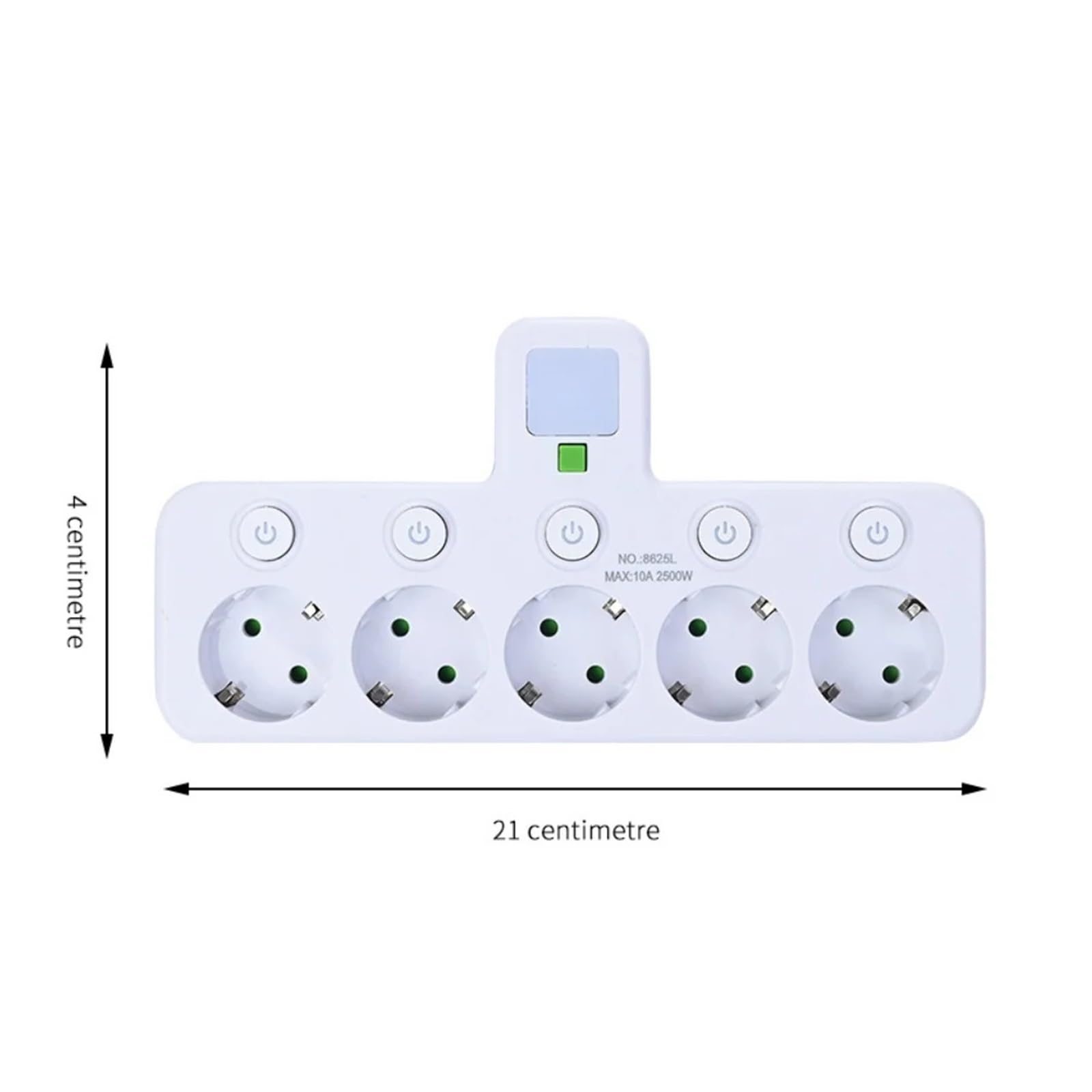 Multiprise ca ue, multiprise, sans câble d'extension, avec Ports USB, protection contre les surtensions, filtre réseau, interrupteur individuel(4 AC Black)