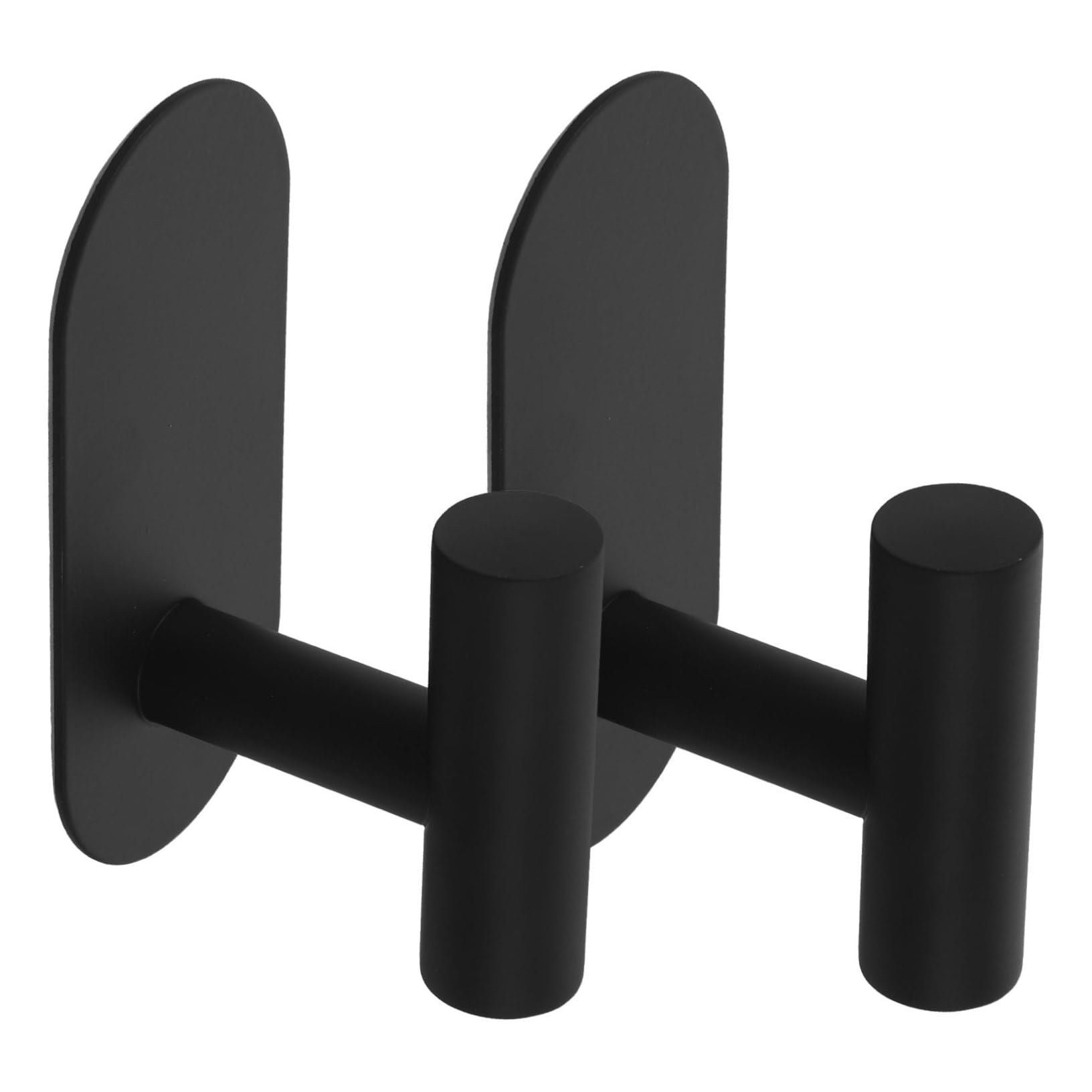POPETPOP Gancho Adhesivo De Acero Inoxidable Mate Gancho Pegajoso Percha Colgante Soporte De Pared Con Gancho Para Toallas Ganchos Para Toallas Black 2 Piezas X 4