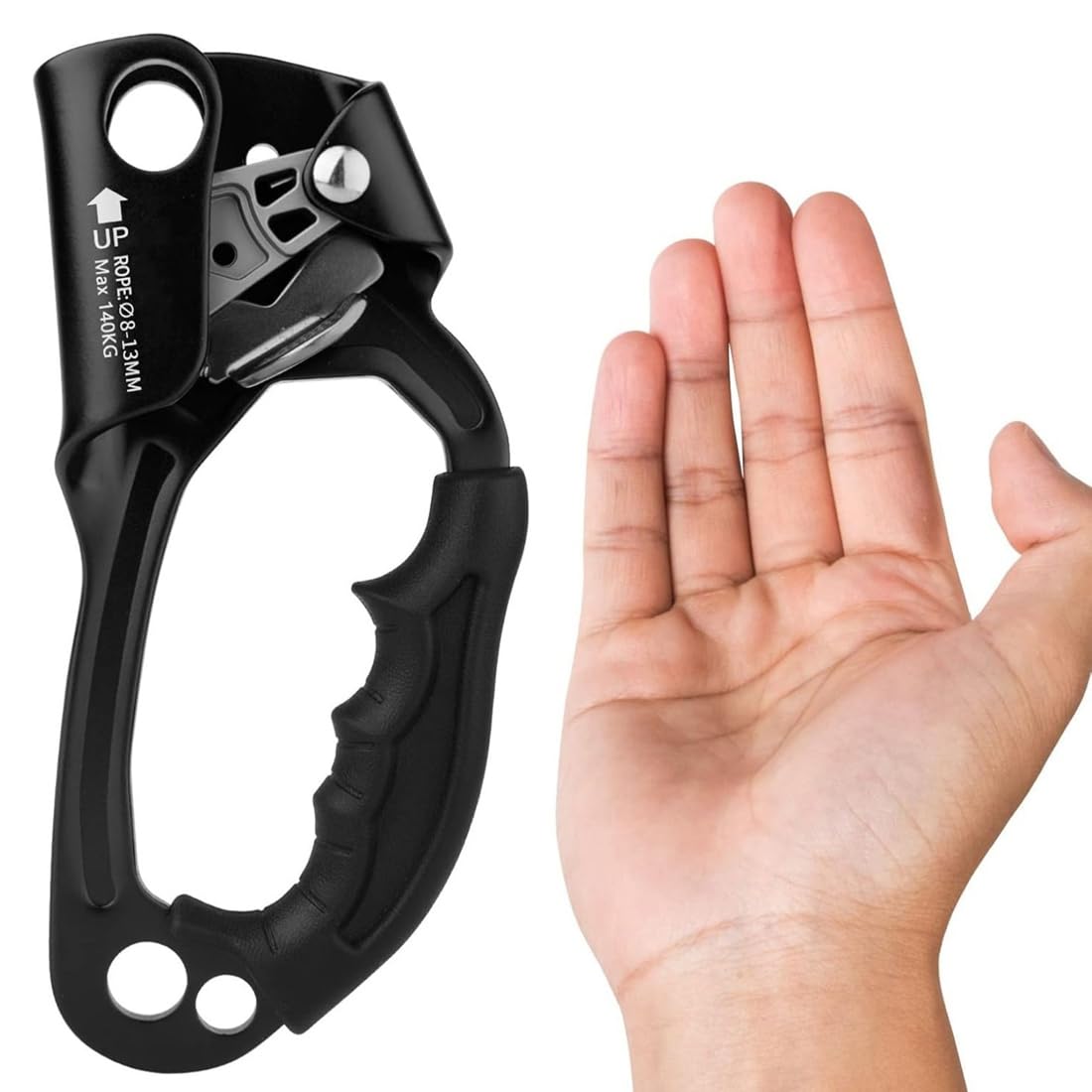Dispositivo de Ascenso de Mano para Escalada en Al Aire Libre, Herramienta de Cuerda de Escalada para Mano Derecha de 8-12mm