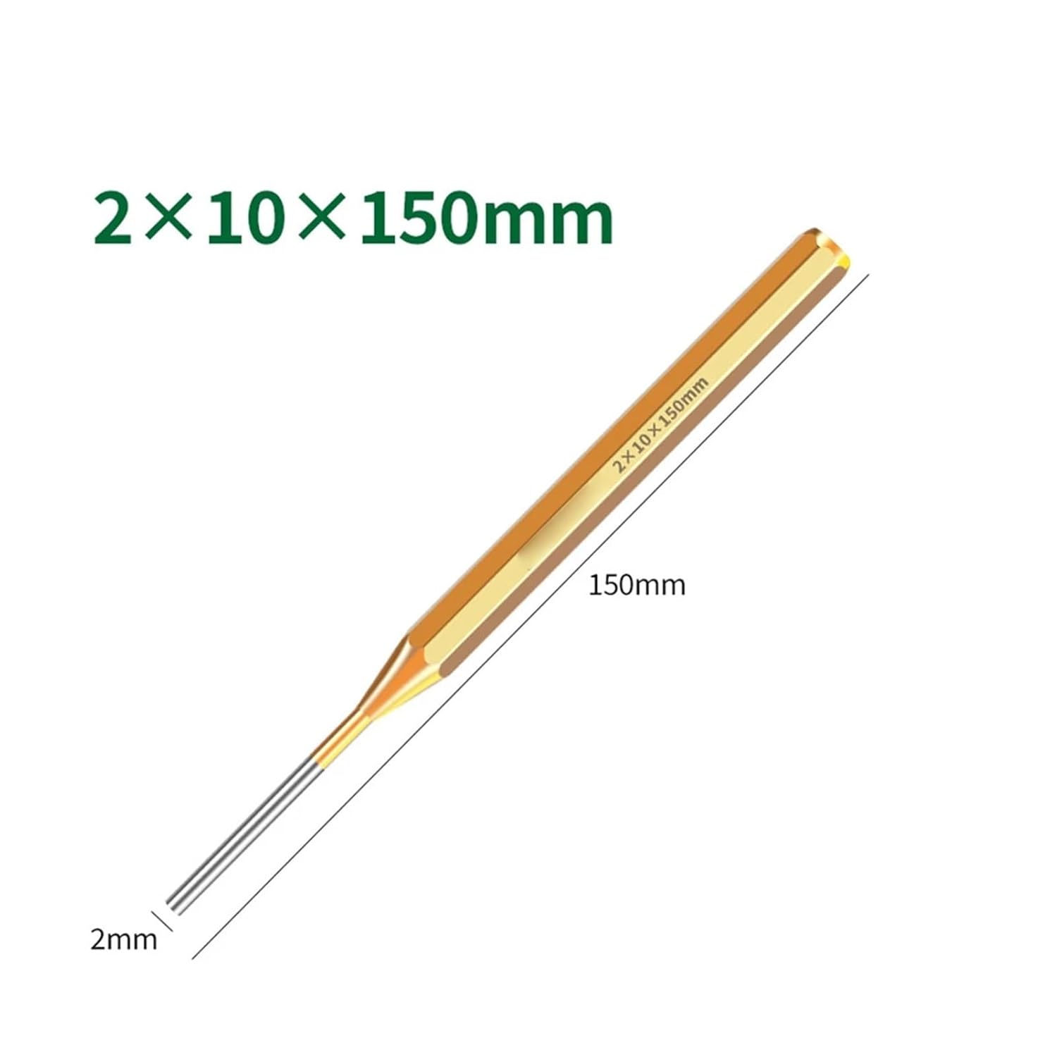 Round Punch Roll Pin Tool Remover Heavy Duty Chisel Cone for Machinery Maintenance(2mm)