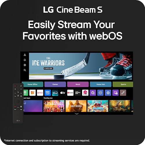 LG CineBeam S PU615U 4K UHD Ultra Short Throw Smart Projector, Auto Screen Adjustment, up to 100” Projection, up to DCI-P3 154%, 450,000:1 Contrast, Speakers with Dolby Atmos, HDR10, HDMI, USB, HID by LG - Image 9