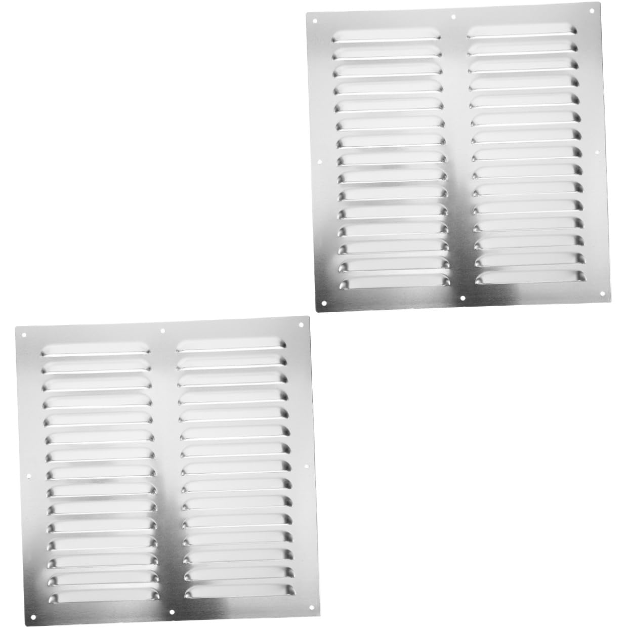 DOITOOL 2 Pièces bouches de climatisation déflecteur grille d aeration évent de garage Couvercle du ventilateur d'extraction de plafond gril de ventilation grille d'aération Silver