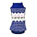 Produktbild XXYsm Hunde Pullover Winter Hundebekleidung Warmer Rollkragen Erdbeere Strickjacke Haustier Kostüm Kleid Blau XS/Büste: 27-29 cm