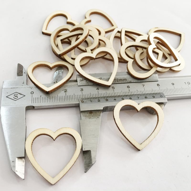 Amosfun Holzherzen 15 Stück - Holzscheiben Für Deko & Basteln