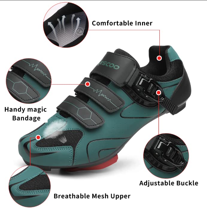 Image of Unisex Cycling Shoes Compatible with pelaton Indoor Road Bike Riding Shoes for Men and Women Delta Cleats Clip Outdoor Pedal