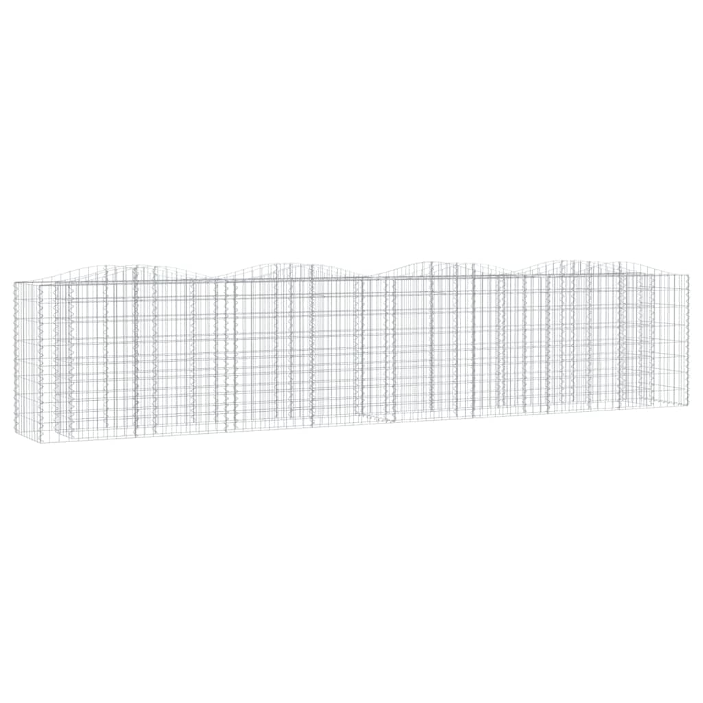 Jardinière gabion arquée en fer galvanisé premium pour aménagement extérieur durable