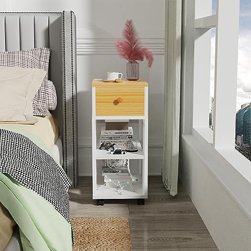 Chleby Stretto Comodino con presa Comodini con