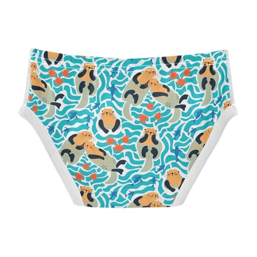 visesunny Boys Potty Training Underwear Lovely Sea Otter Fish Sea Urchin Breathe Cotton Briefs Size 2T-8Y for Toddler2