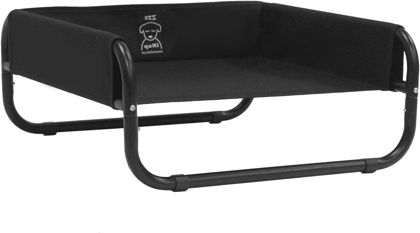 iNap Raised Dog Bed with Side Support Cooling Elevated Pet Bed with