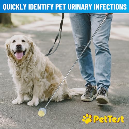 Image of PetTest i-Catch Telescoping Dog Urine Catcher, 45-inch Extendable Dog Pee Stick Collector, and Telescopic Pole Handle for Small and Large Breeds, Includes a Reusable Cup with Milliliter Markings