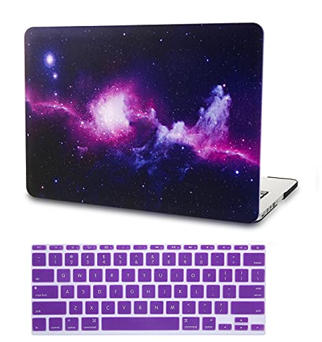 KECC Compatible with MacBook Air 13 inch Case 2010-2017 Release (Old Version) A1466 A1369 Plastic Hard Shell for MacBook Air 13.3 inch + Keyboard Cover, Purple