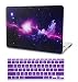 KEC Laptop Case for MacBook Air 13" w/ Keyboard Cover Plastic Hard Shell Case A1369 / A1466 Space Galaxy (Purple)