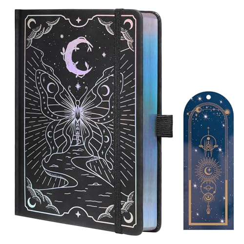 TIEFOSSI Lined Journal Notebook Butterfly Journal for Women Girls A5 Hardcover Journals with Bookmark College Ruled Notebook for Journaling Writing 100 GSM Thick Paper with 316 Numbered Pages