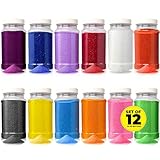 VIBRANT CRAFT SAND SET: Podzly presents a set of 12 colorful craft/decorative sand assortment, including Blue, Light Blue, Pink, Green, Purple, Light Purple, Violet, Red, Orange, Light Orange, Yellow, White, and Black. Unleash creativity with unique ...