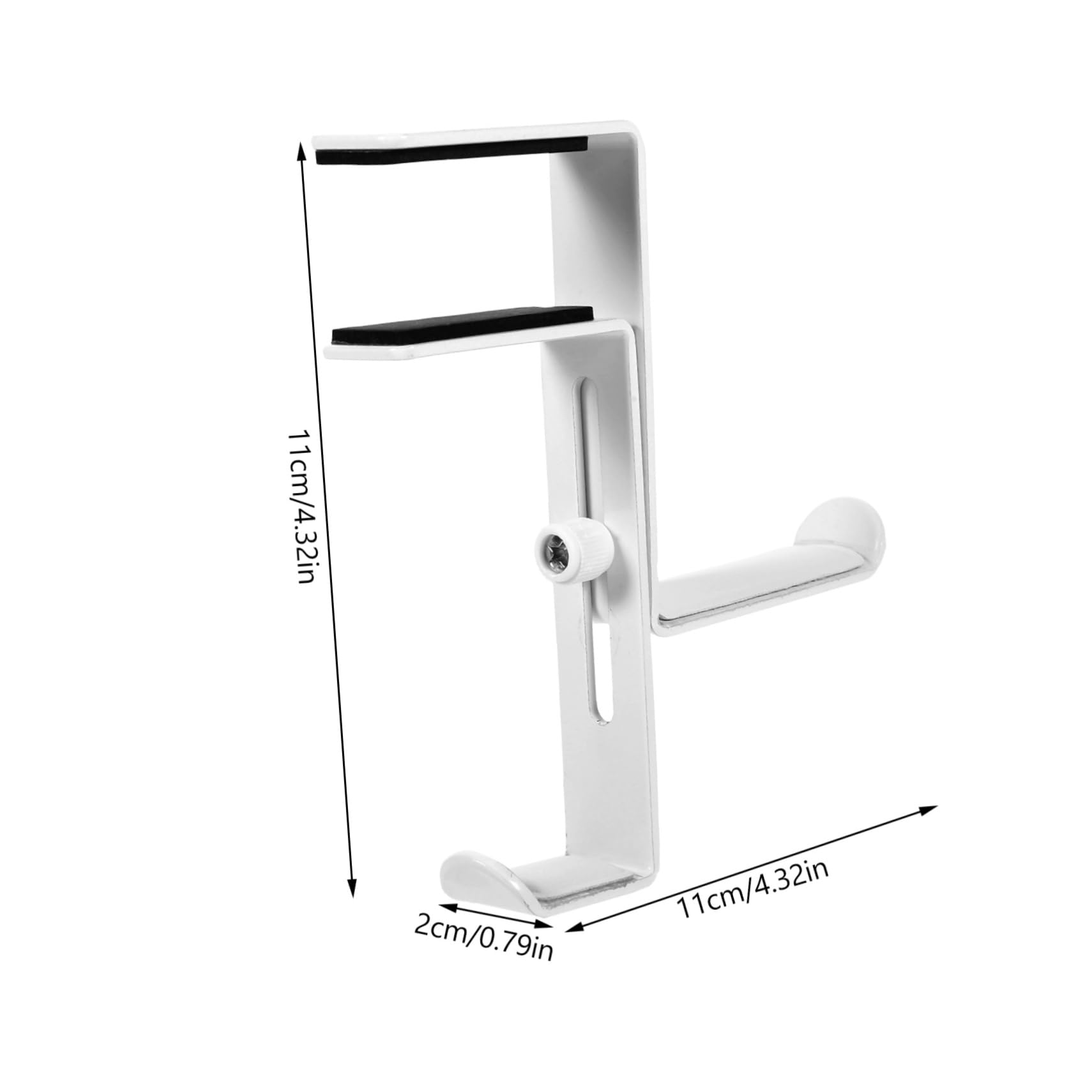 jojofuny 3pezzi Gancio Per Cuffie Regolabile Metallo Da Scrivania Installazione Senza Perforazione Supporto Elegante Per Headset e Auricolari Compatibile Con Diverse Di Tavolo
