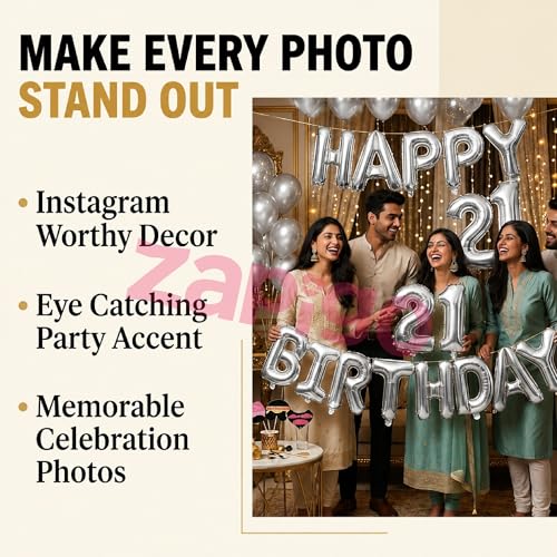 Image of Balloonistics Silver 40-Inch Foil Number 30 Balloon - Fill with Helium or Air for 30th Birthday, Anniversary Party Decoration, Photo Booth Backdrop, Cake Table Decor