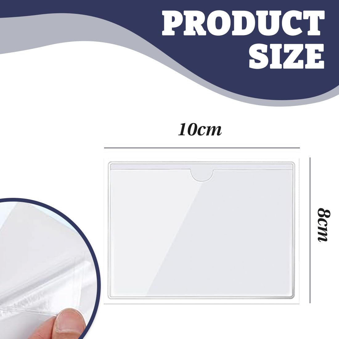 6pcs Bolsillo Auto Adhesivo de Tarjeta, Bolsa adhesiva para parabrisas de coche, 10 x 8 cm, transparente para licencia de coche, clip de tarjeta de estacionamiento, para parabrisas de coche